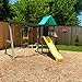 KidKraft Newport Kids Wooden Outdoor Playset Swing Set with Slide and Sand Box