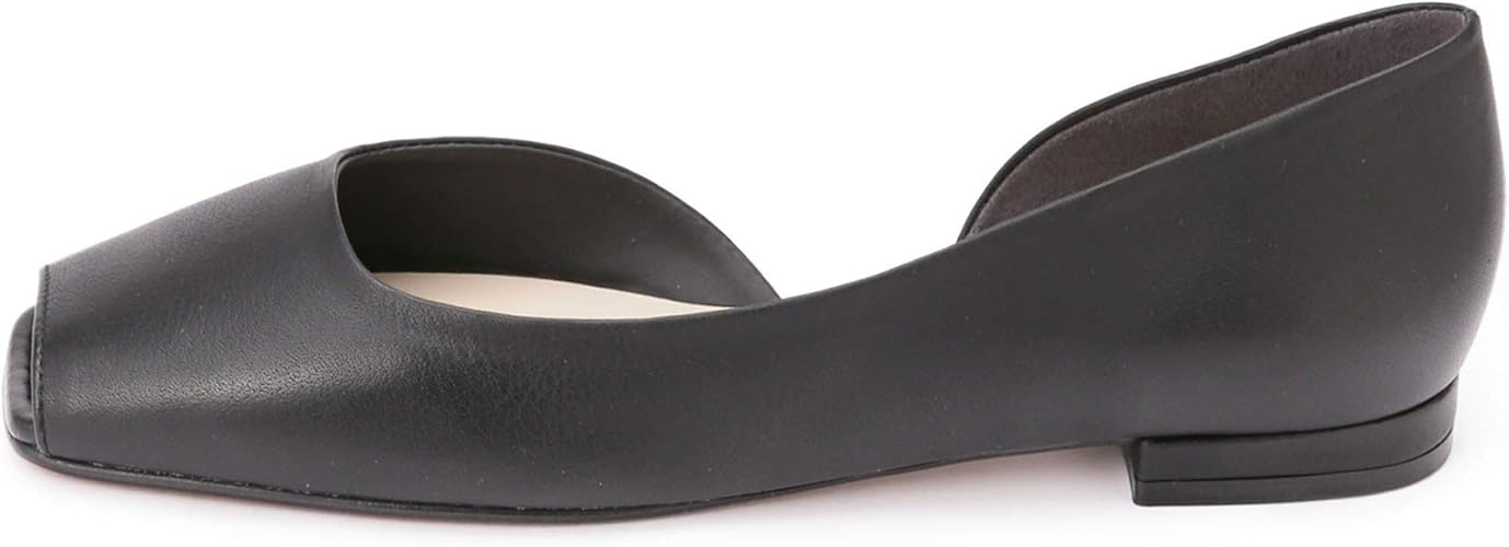 Amazon ナノ ユニバース Nano Universe 洗える靴 ウォッシャブルオープントゥフラットシューズ バレエシューズ