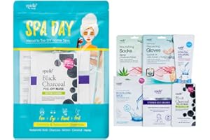 Epielle Spa Day Kit, 6 Relaxation Essentials, Hydrating & Detoxifying for Radiant Skin, At-Home Spa Kit, Self Care Gifts for Women, Korean Skin Care Set, Stocking Stuffers, Thanksgiving Essentials