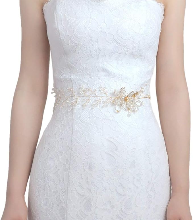 Waist Belt Ladies Wedding Fashion Belt Elegant Pearl Decorative Fashion