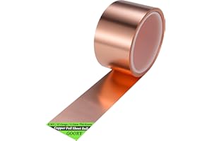 GOORY Copper Foil Sheet Roll - 8Mil/32Gauge(0.2mm) 2in x 20ft Pure Thin Copper Sheet - ASTM B152 C11000 99.9+% Soft Flashing Roll for Crafting, Electrical, House Repair, DIY Project, Decoration