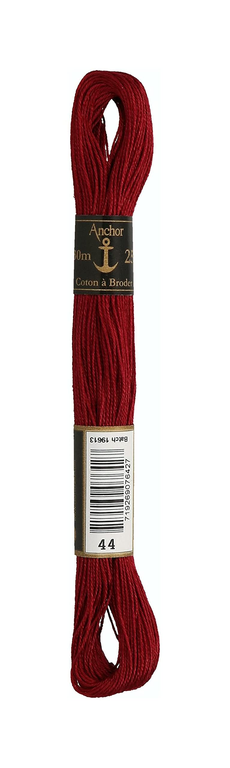 ANCHOR Quadruple Embroidery Thread, Thickness: 25, Running Length: 30M 44 Embroidery Threads