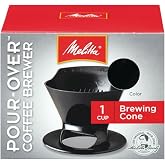Melitta 64007 1 Cup Black Pour-Over Coffee Brew Cone