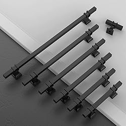 Amerdeco 10 Pack Matte Black Cabinet Pulls 6.3