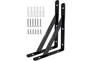 MEDACH Shelf Brackets 14 Inch x 10 Inch, Heavy Duty Shelf Brackets 4 6 8 10 12 14 16 20 Inch, L Brackets Heavy Duty for Shelves, Wall Mount Metal Brackets
