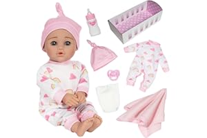 ADORA Rainbow Hugs Doll Set, 13 Inch Baby Doll with Crib Box, Rainbow Print Onesie, Beanie, Pacifier, Diaper, Milk Bottle, and Blanket, for Kids Ages 3 and Up