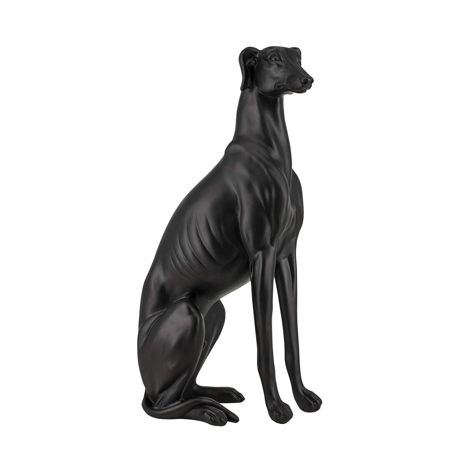 Aufora Floorstanding Whippet Dog Statue Ornament Black 53 Cm