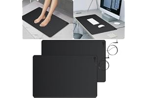 Urvoix Grounding Mat for Feet, 16" x 24"(2Pack) Earth Mat Grounding Pad for Sleep, Boost Energy & Wellness, Earth Therapy, Grounding at Home, Office, Work | Includes Conductive Test Pen