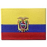 Ecuador Flag Embroidered Emblem Ecuadorian Iron On Sew On National Patch