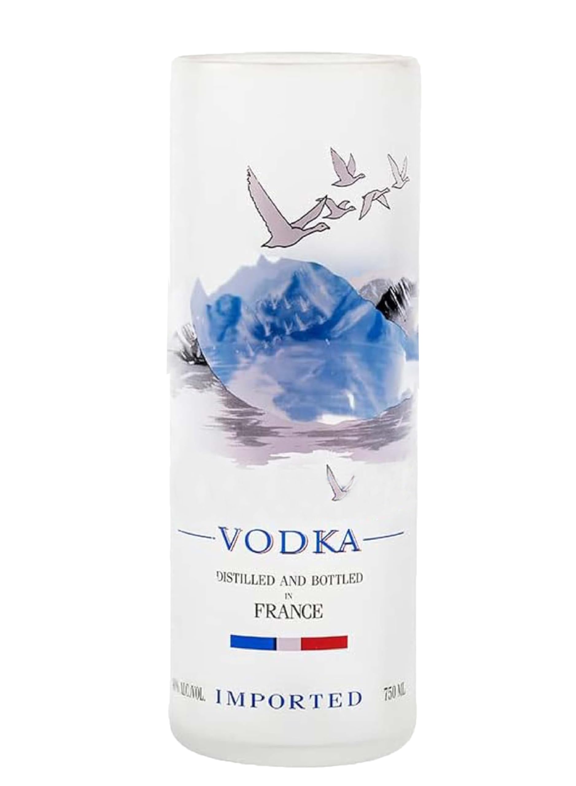 GoGiftid Upcycled Tumblers - 500ml Eco-Friendly Glasses Created Using Grey Goose Vodka Bottle | Handmade Barware Glasses for Cocktails Mixers & Juice | Sustainable Gift for Vodka Lovers (Pack of 1)