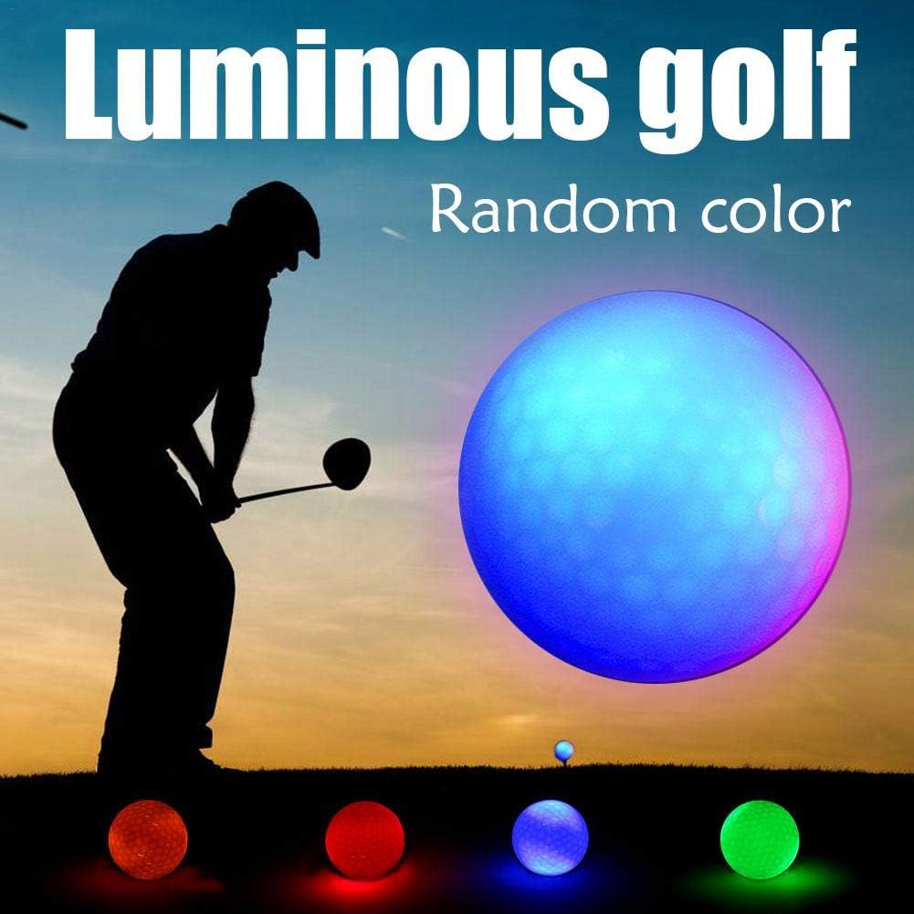 Luminous Golf Ball, LED Light Up Golf Balls Night Glow Golf Ball Practice Balls, Random Color