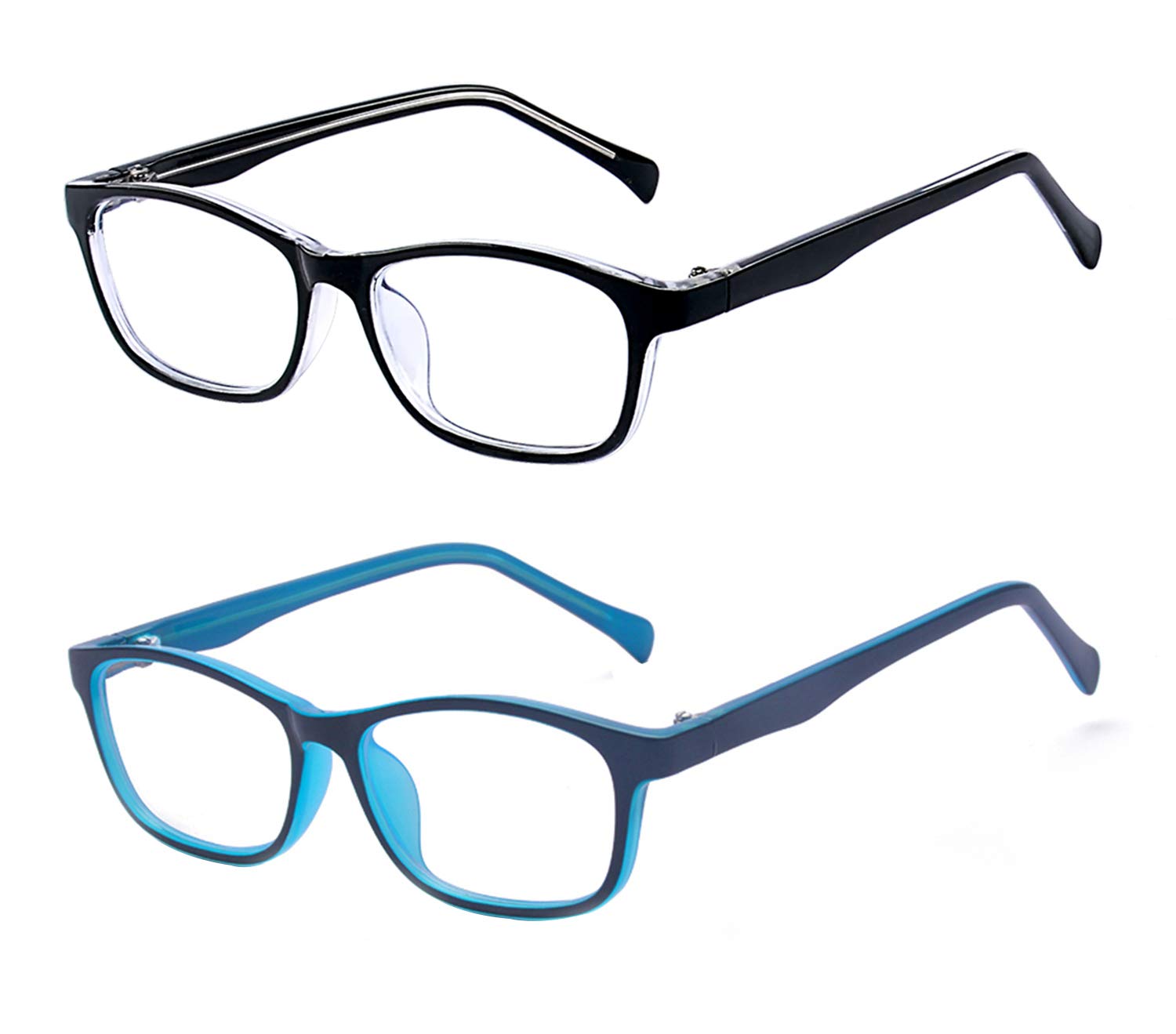 Outray 2 Pack Computer Glasses Blue Light Blocking for Kids Teens Children Gaming Eyewear Reduce Eyestrain Glasses Set4
