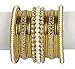 MUCH-MORE Ethnic Traditional Indian Bollywood Style Antique Gold Plated Polki Bangle Jewelry For Women (44, 2.8)