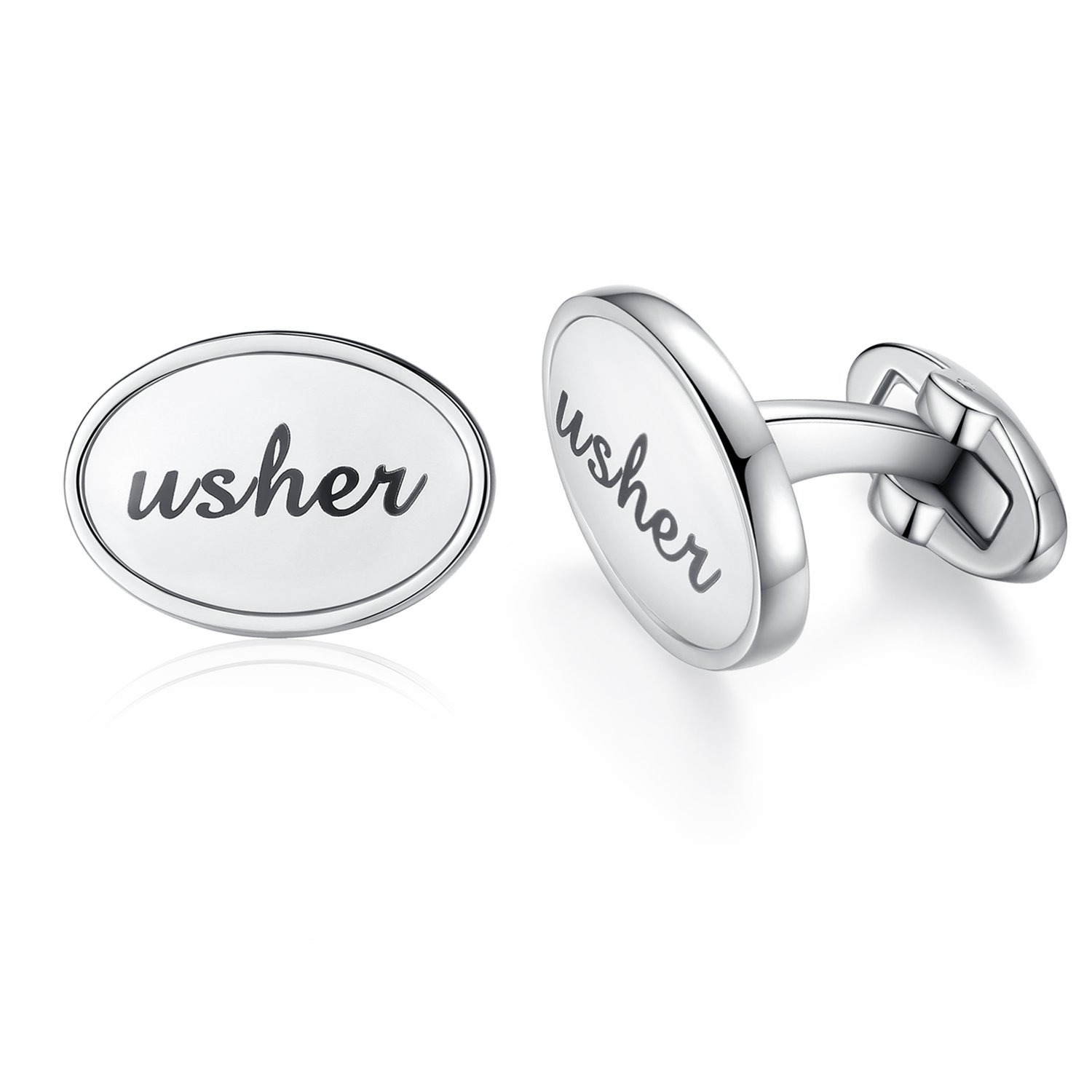 HONEY BEAR Oval Wedding Cufflinks for Mens Marriage Gift