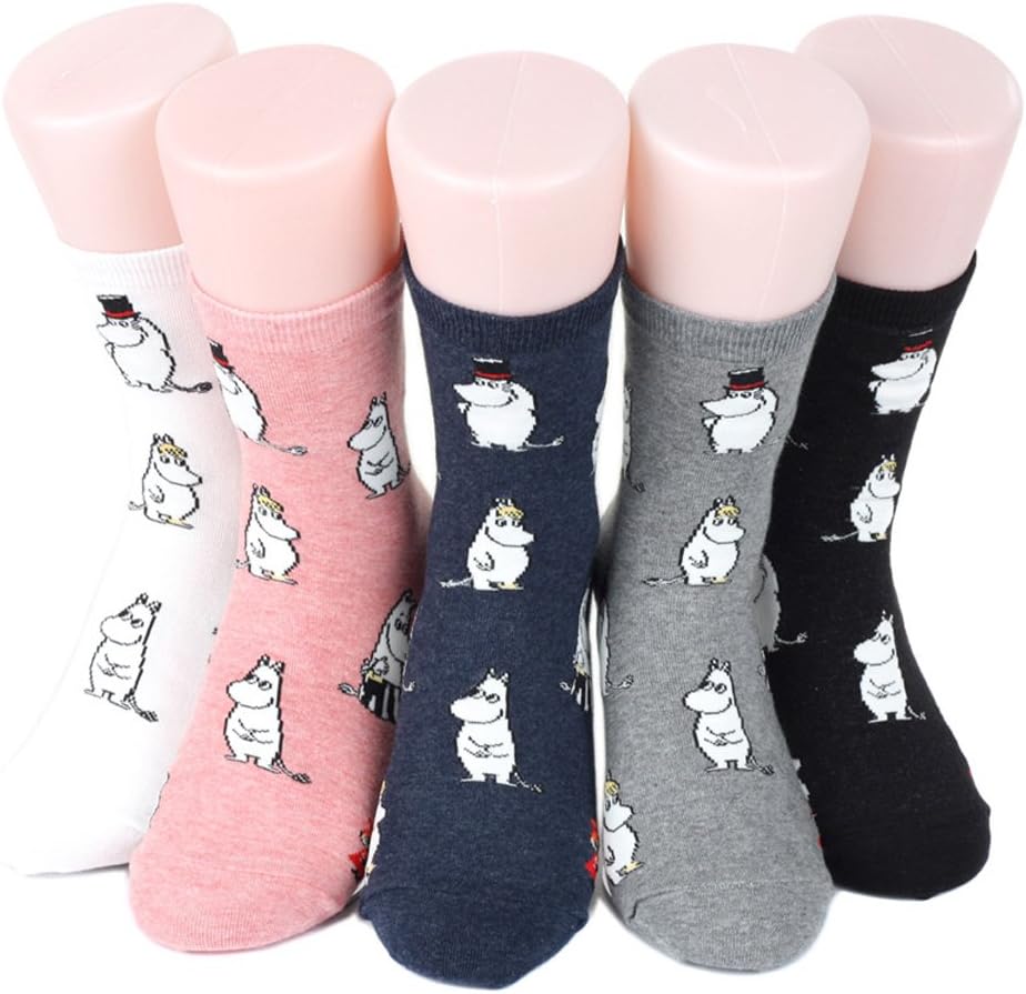 Moomin Story Crew Women's Socks 5 pairs Made in Korea - family