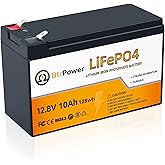 12V 10Ah Lithium LiFePO4 Battery|5000+ Deep Cycles LiFePO4 Battery|with 10A BMS | fit for Cyberpower UPS,Lighting,Power Wheels,Fishfinder and More