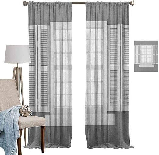 Cortina de ventana con aislamiento térmico para cortinas, ilustración