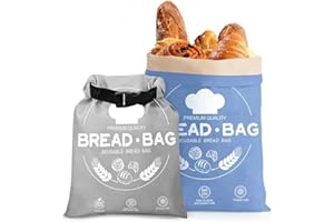 2 Pack XL Reusable Beeswax Bread Bags for Homemade Bread, Sourdough Bread Baking Supplies, Sourdough Bread Bags for Bread Sto