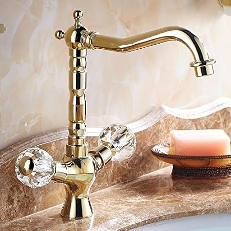 Dayanand - Grifo Monomando para Lavabo de Baño, de Cobre Envejecido