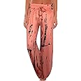 NEWCOSPLAY Women's Comfy Pajama Pants Casual Drawstring Palazzo Lounge Wide Leg Pants