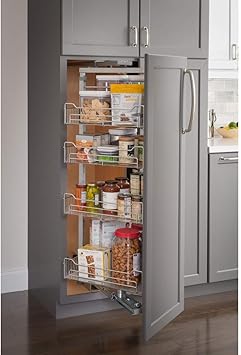 Amazon Com 12 Chrome Wire Pantry Pullout With Swingout Feature