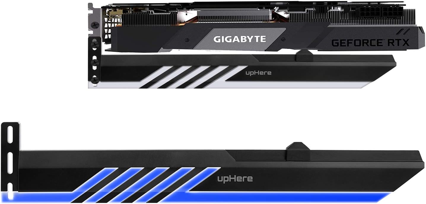 upHere Blue LED Graphics Card GPU Brace Support Video Card Sag Holder