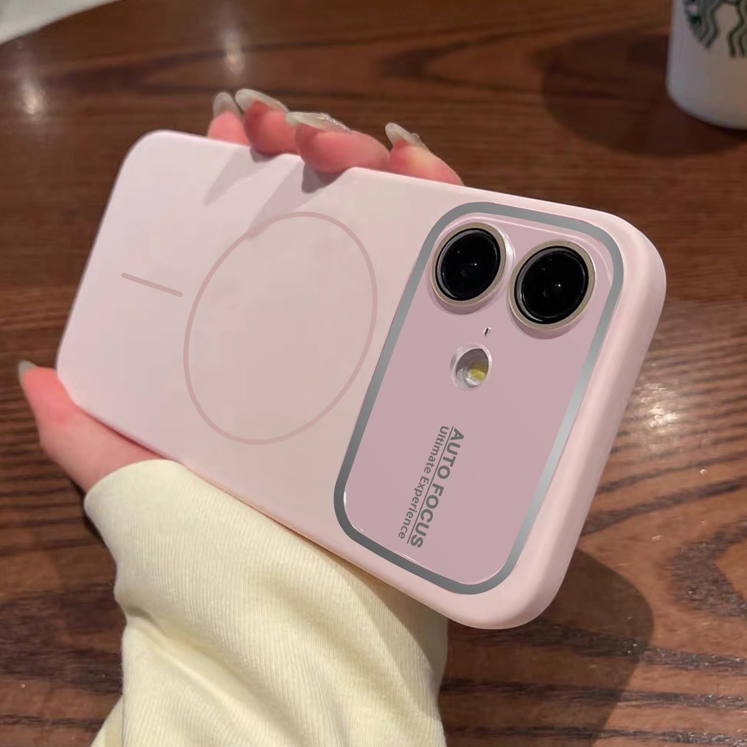 Misscase Magnetic Silicone Case for iPhone 16 with Camera Lens Protector,Compatible with Magsafe,Smooth Shockproof Anti-Scratch,Microfiber Lining Inside Phone Case-Pink