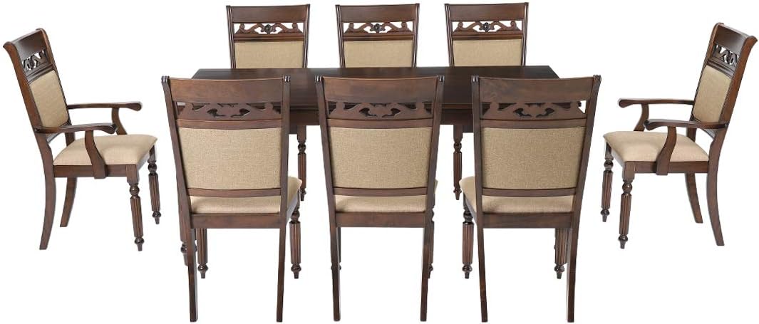 Woodness Dining Set 8 Seater (Finish Color Dark Walnut)