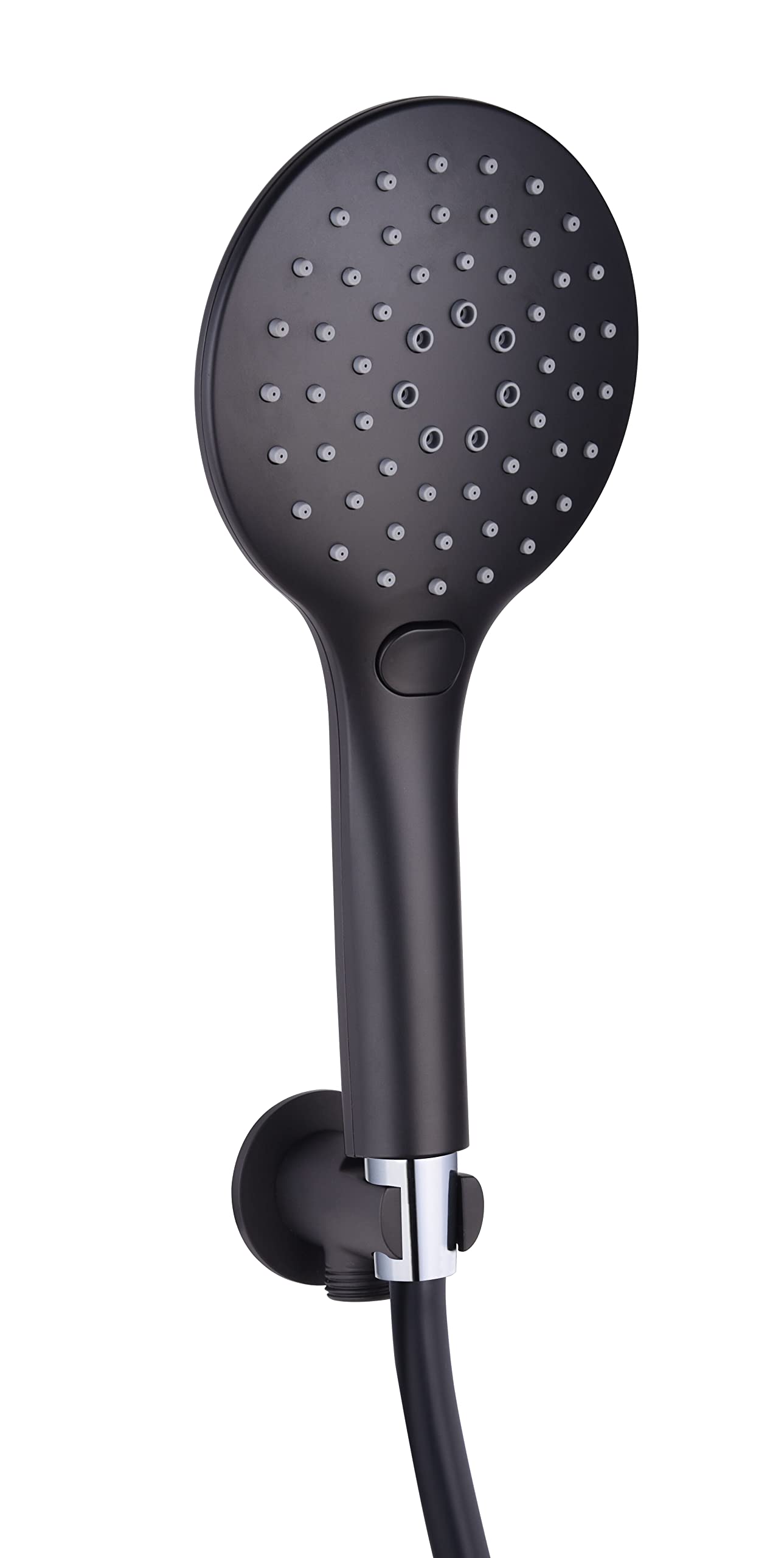 Keenware Luna KRK-188 Round Shower Wall Outlet Kit: Black