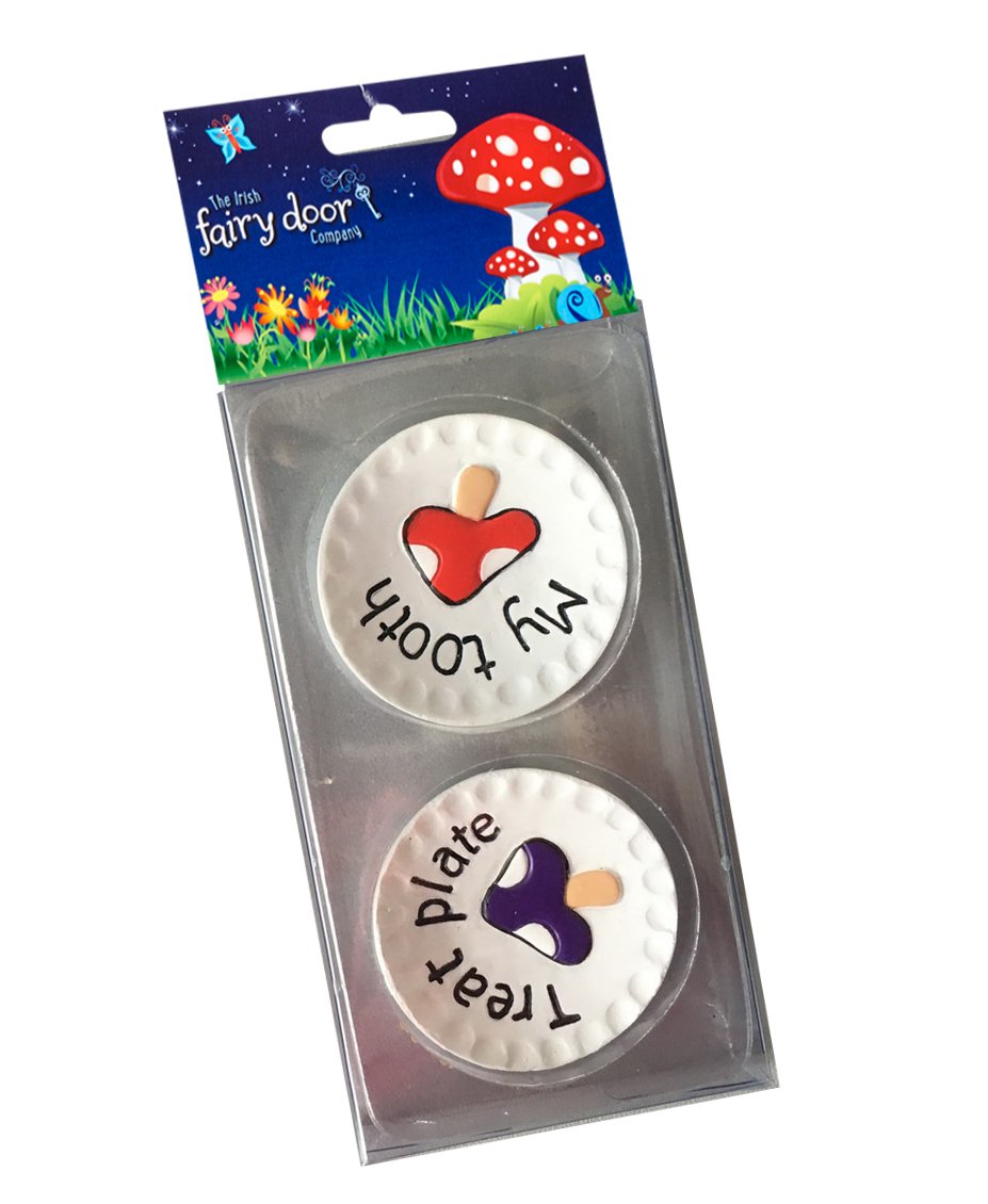 The Irish Fairy Door Company FD554496 Fairy Plate Twin Pack