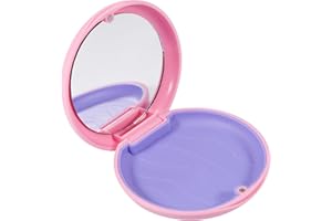 Annhua Retainer Container with Mirror Mouthguard Holder Cute, Mouth Guard Holder Aligner Case Denture Storage Case - Small fo