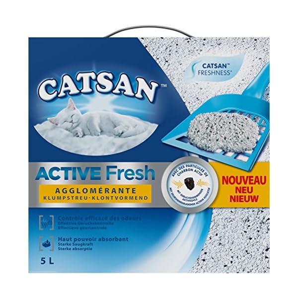 Catsan-Attiva-Fresh-Lettiera-agglomerante-per-Gatto-5-L Catsan Active Fresh Lettiera Agglomerante per gatto – Controllo degli odori – 5 L