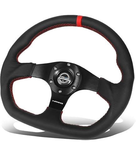 Amazon.com: NRG Innovations RST-012R 320mm Race Style Leather