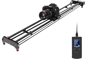 GVM GREAT VIDEO MAKER GVM Motorized Camera Slider, 48"/120CM Carbon Fiber Camera Slider with Time-Lapse Photography, Automatic Round Trip, Tracking Shooting and 120 Degree Panoramic Shooting, with Remote Controller