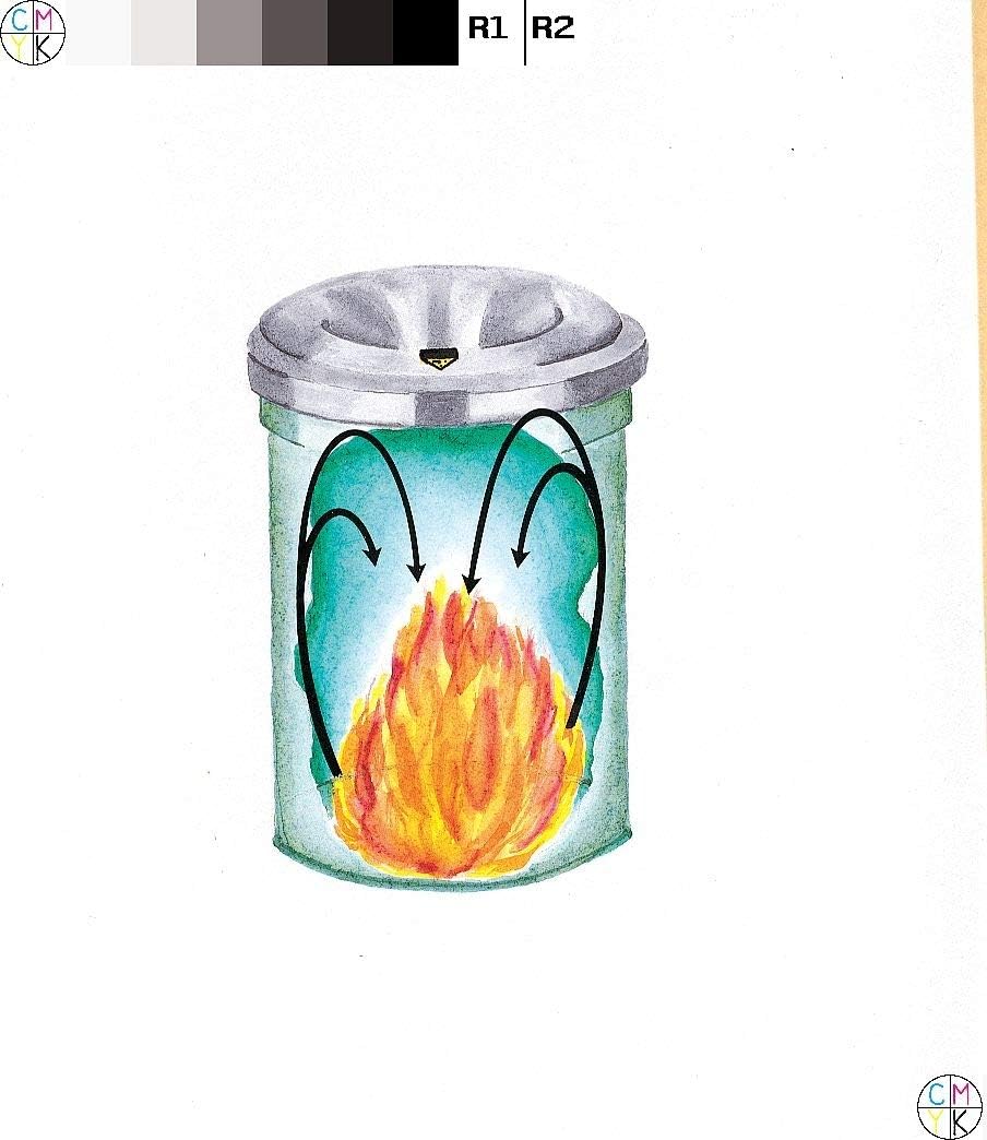 Justrite 15 gal. Round Black Fire-Safe Trash Can - 26615K