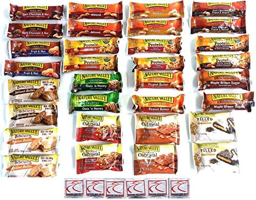 The Ultimate Nature Valley Granola Variety Snack Bar Bundle (32 Count 3 lbs) Crunchy, Soft Baked, Trail Mix, Sweet n Salty, Protein Bar, Biscuits, Gift Box, Care Package, 16 Flavors