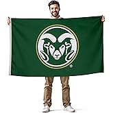 Colorado State Rams College Sports Printed Flag - NCAA Licensed - Nylon - School Banner (Green, White) (3' x 5')