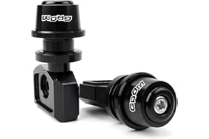 ZYAKOMO Compatible with Grom 125 2024 MSX125 MSX 125 2013-2021 2022 2023 Grom Accessories CNC Motorcycle Swingarm Spools Sliders Rear Wheel Axle Stand Screws Adapter (Black)