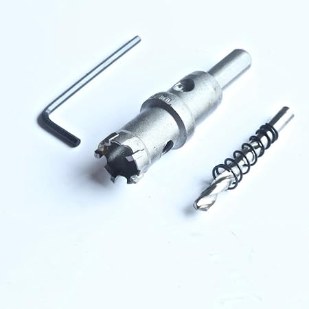Generic 18 : 1PC Industrial Grade 13-23mm TCT Hole Saw Drill bit core bit for Stainless Steel Iron Plate Hole Drilling Opener Triangle Handle