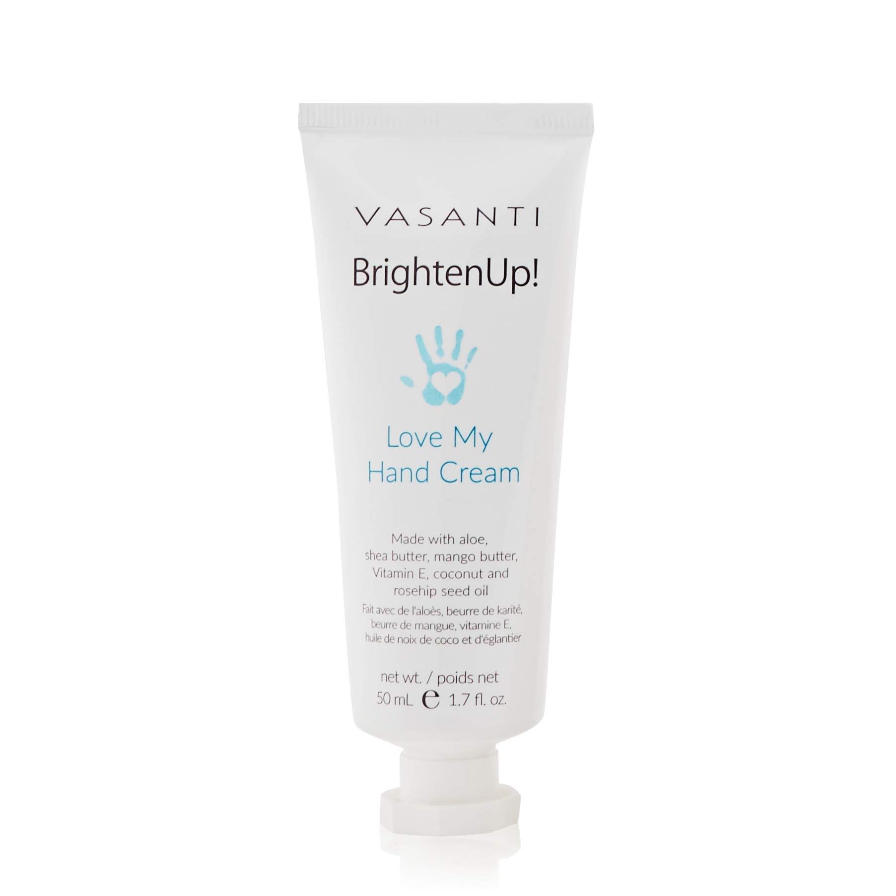 Vasanti Brighten Up! Love My Hand Cream 150mL - Rich in Aloe, Butter and Natural Oils For Softer, Smoother, Younger Looking Hands