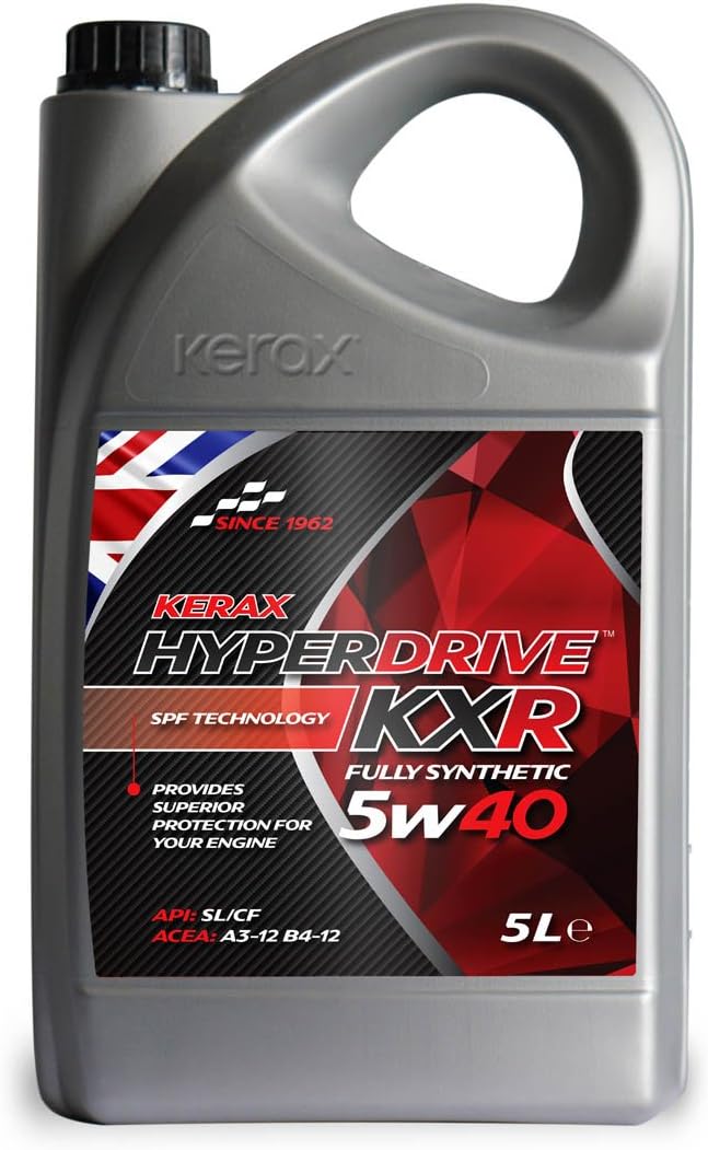 Hyperdrive 5w40 Kerax Full Saps Fully Synthetic Engine Oil 5 Litre Amazon Co Uk Car Motorbike