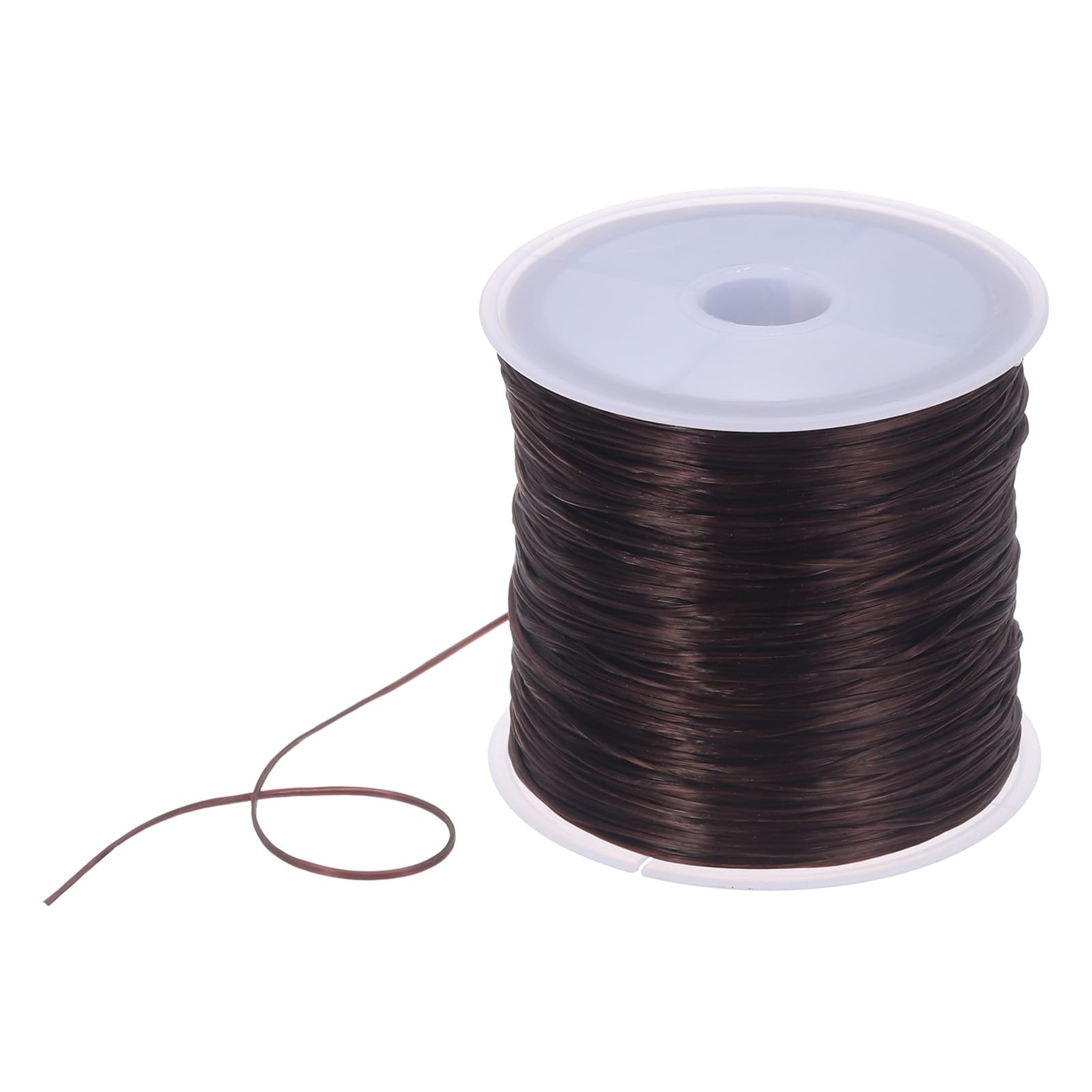 DMiotech Elastic String for Bracelets, 0.8mm Stretchy Strings Stretch Bead Cord Brown String Thread for Jewelry Bracelet Making Necklaces Beading DIY Craft, 60m/66 Yards