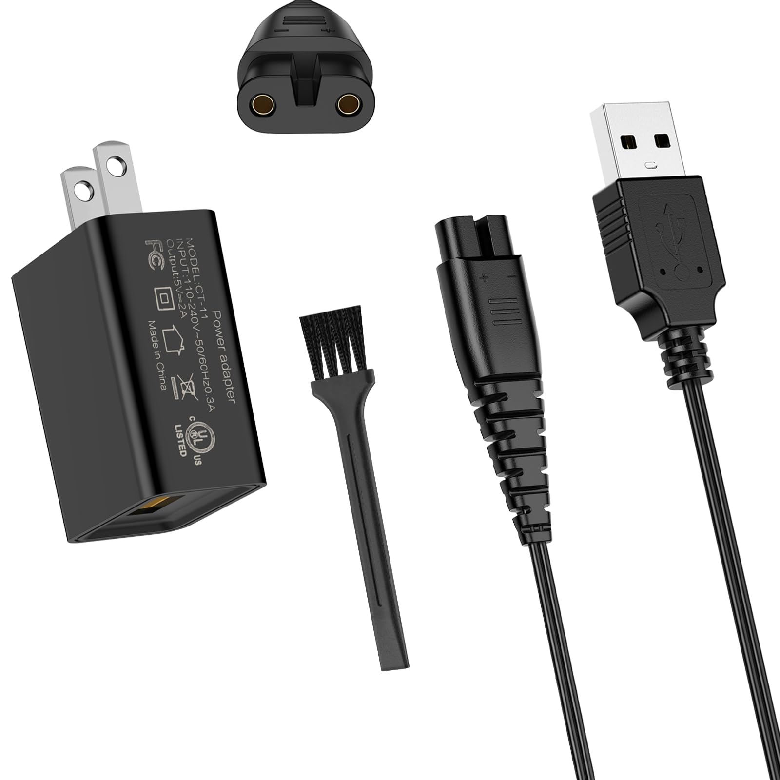 Photo 1 of 5V USB Fast Charger for Skull Shaver, Pitbull Silver/Platinum Pro, Palm, Micro Touch Solo, Brightup, Ufree, Freebird, Butterfly Kiss and Beast Clipper PRO Shaver Cordless Electric Trimmer