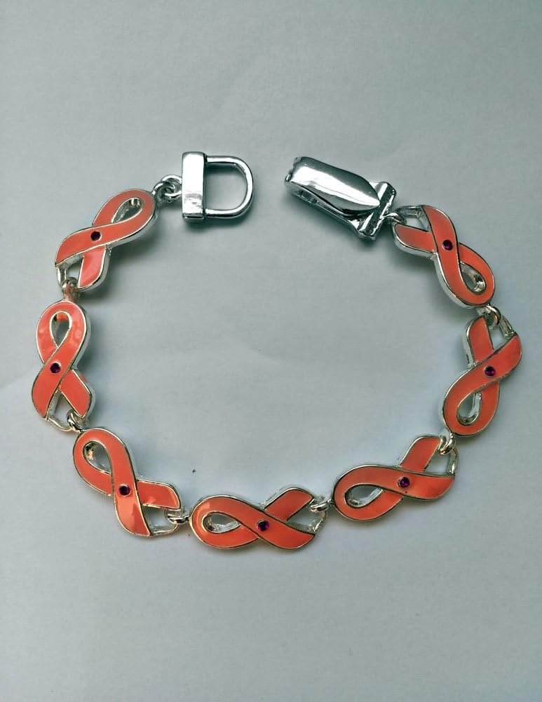 Icon Collection Silver - Plated Breast Cancer Awareness Bracelet