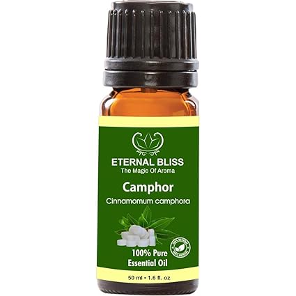 Camphor Essential Oil, 100% Pure, UndEternal Bliss Camphor Essential Oil (Cinnamomum camphora) 100% Pure & Natural/Therapeutic Grade Aromatic Oil, uncut Essential Oil (50 ML) iluted (50ML)