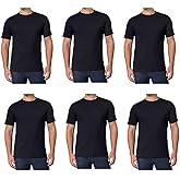 Kirkland Men's Crew Neck 100% Combed Heavyweight T-Shirts Cotton Pack of 6