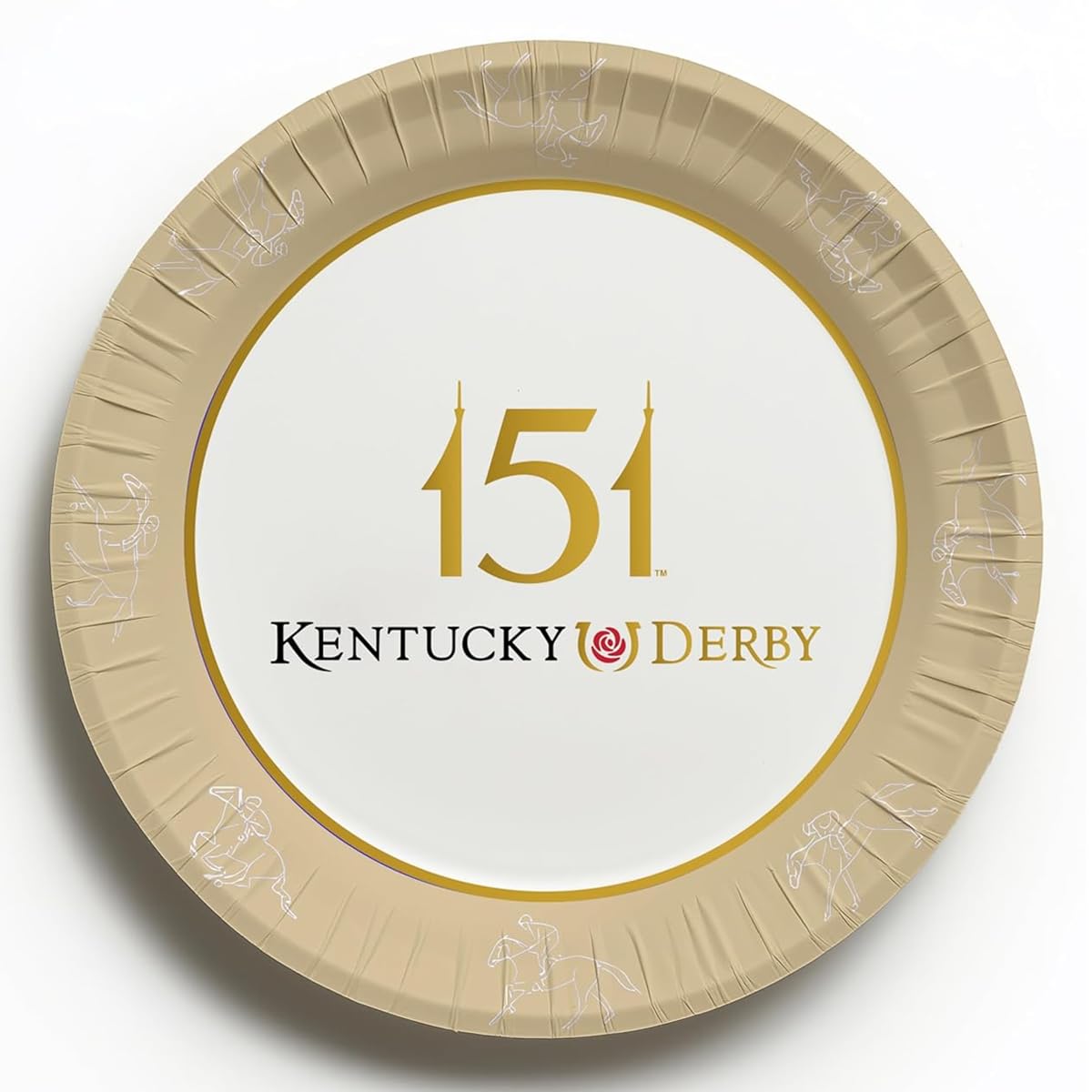 Photo 1 of 2pk Westrick Kentucky Derby 9" Paper Plates 151st 2025 Derby Decorations - Pack of 8
