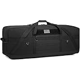 125L Extra Large Duffle Bag for Travel - Heavy Duty Duffle Bag with Multiple Pockets for Camping Gear Travel Storage Tent Storage Sports Equipment, Black