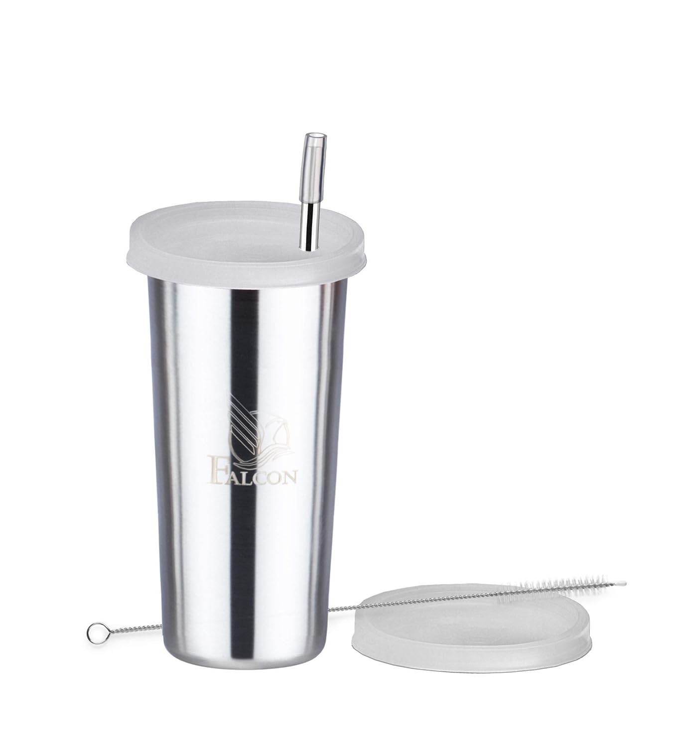 Buy PDDFALCON® Customized Steel Straw Sipper Glass with Extra Lid