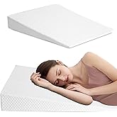 XINSURUJIAN Bed Wedge Pillow Triangle Belt Foam for, Knee, Small Leg, Reading, Maternity (White)